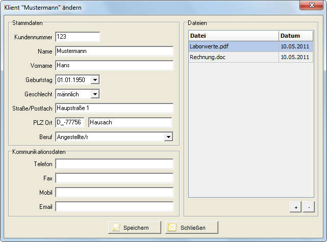 Klienten anlegen / bearbeiten